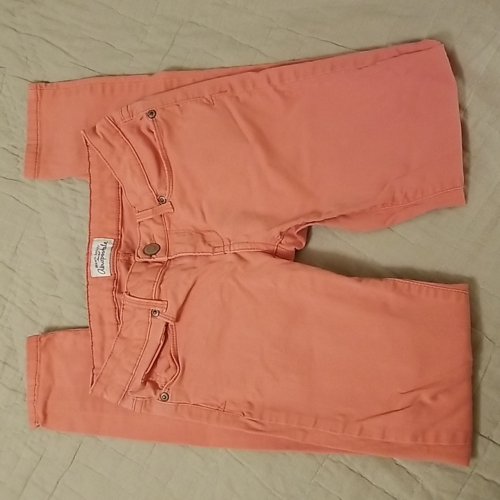 Aeropostale juniors skinny jeggings coral sz 1/2